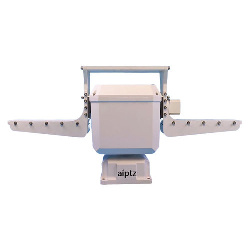 20kg双侧承载±0.005°精度谐波传动伺服云台,千兆滑环RS422/Pelco