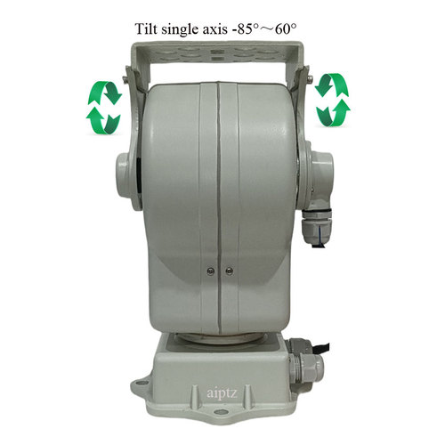 5kg府仰单轴低功耗云台,俯仰-85°~+60°,RS485接口支持Pelco云台协议-aiptz厂家主推机型