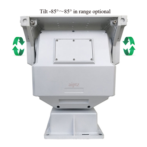 30~80Kg府仰单轴重载云台,俯仰-85°~+85°范围定制可选,支持Pelco云台协议和断电自锁功能