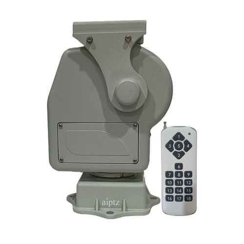aiptz云台厂家主推7Kg无线遥控云台,RS485通讯口支持Pelco协议和无障碍100米操控,适用于不同场景应用集成